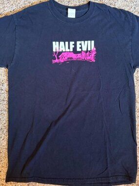 Half Evil Black and Pink Shirt
